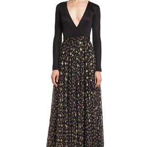 DVF wrap evening gown